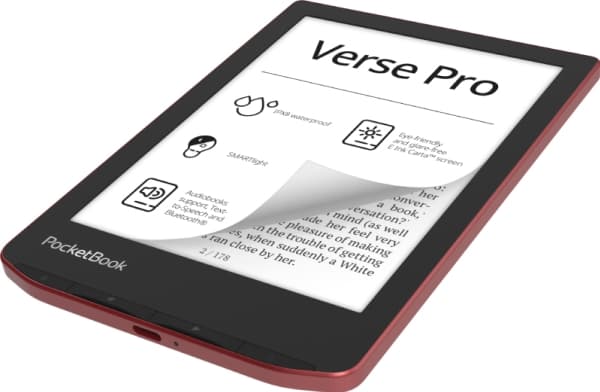 PocketBook Verse PRO - eBook-leser - Linux 3.10.65 - 16 GB - 6" 16 grånivåer (4-bts) E Ink Carta (1072 x 1448) - berøringsskjerm - Bluetooth, Wi-Fi -