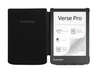 PocketBook Shell series - Lommebok for eBook-leser - polyuretanlær - svart - for PocketBook Verse, Verse PRO