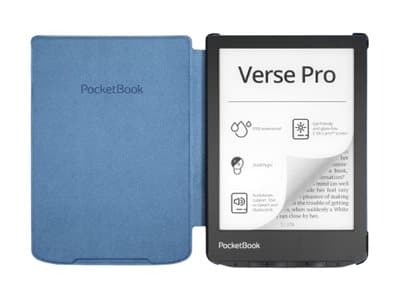 PocketBook Shell series - Lommebok for eBook-leser - polyuretanlær - blå - for PocketBook Verse, Verse PRO