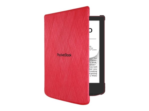 PocketBook - Vikbart fodral för eBook-läsare - PU imitationsläder, bomull, plast - röd - för PocketBook Verse, Verse PRO
