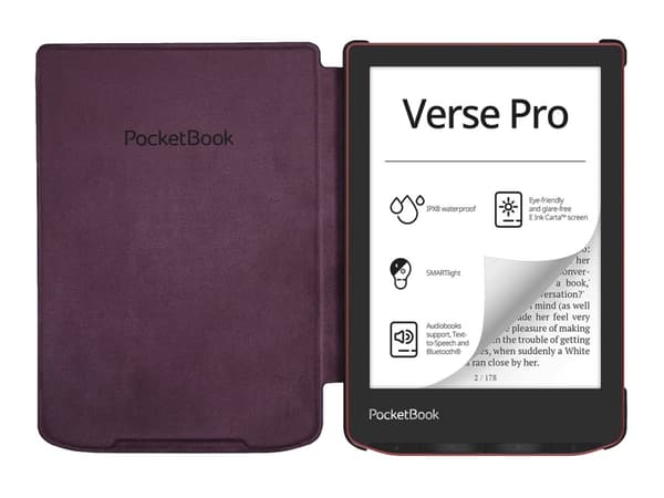 PocketBook - Lommebok for eBook-leser - PU imitation leather, bomull, plastikk - rhombus print - for PocketBook Verse, Verse PRO, Verse PRO Color