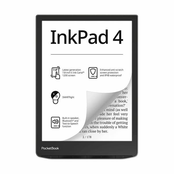 Pocketbook E-läsare Inkpad 4 Durchsichtig Svart, Silver