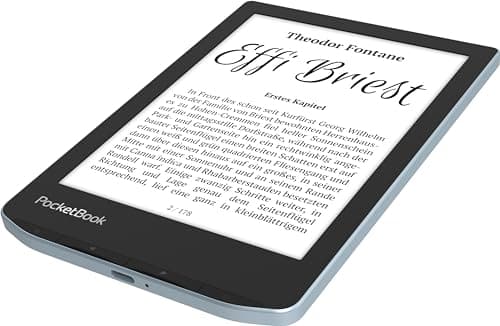 PocketBook e-boksläsare 'Verse' (tysk version) 8 GB minne (utbyggbart) 15,2 cm (6 tum) E-Ink Carta Display - Bright Blue