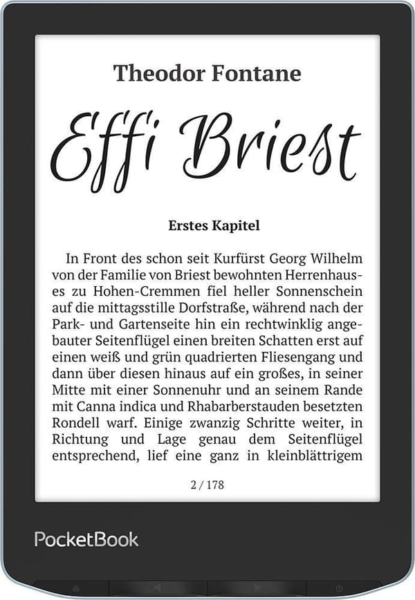 PocketBook e-boksläsare 'Verse' (tysk version) 8 GB minne (utbyggbart) 15,2 cm (6 tum) E-Ink Carta Display - Bright Blue