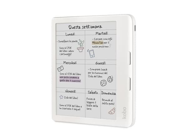 Kobo Libra Colour - eBook-leser - 32 GB - 7" farge E Ink Kaleido 3 (1264 x 1680) - berøringsskjerm - Wi-Fi 5, Bluetooth - hvit