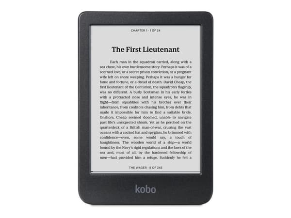 Kobo Clara BW - eBook-läsare - 16 GB - 6" E Ink Carta 1300 (1448 x 1072) - pekskärm - Wi-Fi 5, Bluetooth Svart