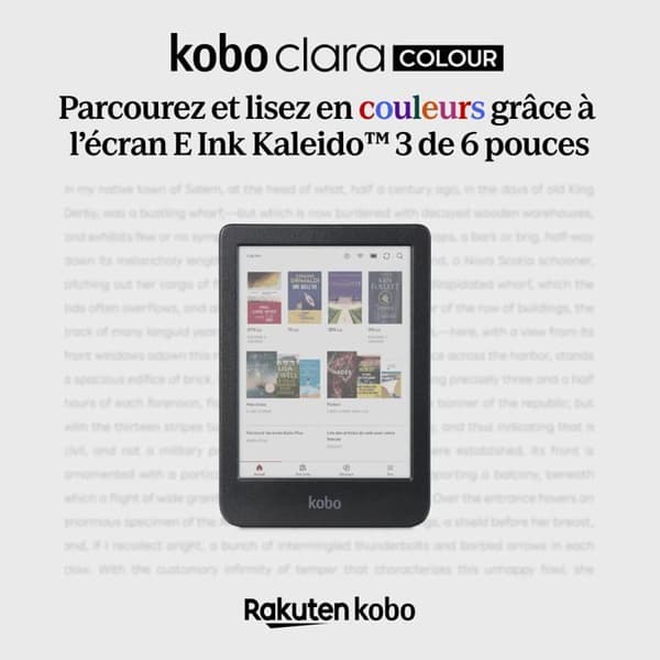 eReader - Kobo - Clara Colour - 6" E Ink Kaleido 3 - Vattentålig IPX8 - 16 GB lagring