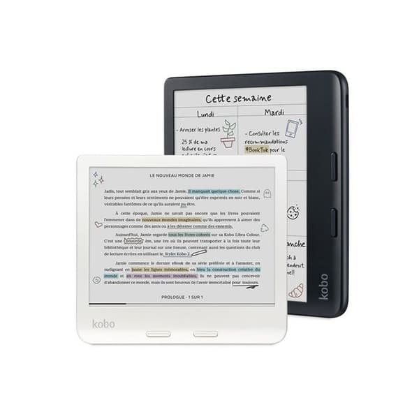 eReader - Kobo - Libra Colour - Färgskärm E Ink Kaleido 3 - Vattentålig - Mörkt läge