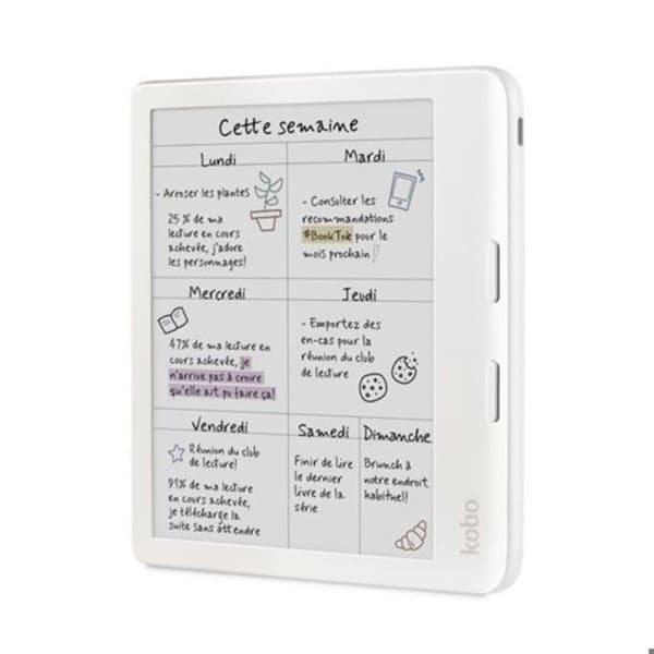 eReader - Kobo - Libra Colour - Färgskärm E Ink Kaleido 3 - Vattentålig - Mörkt läge