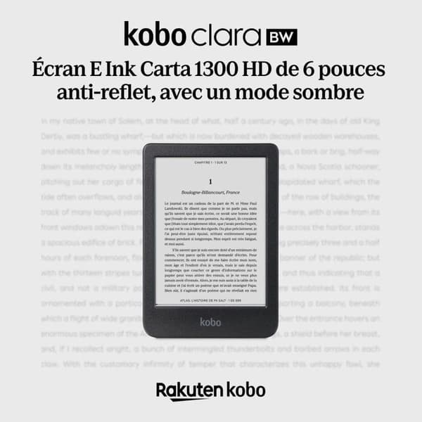 eReader - Kobo - Clara BW - 6" Touchskärm - ComfortLight Pro - Vattentålig IPX8