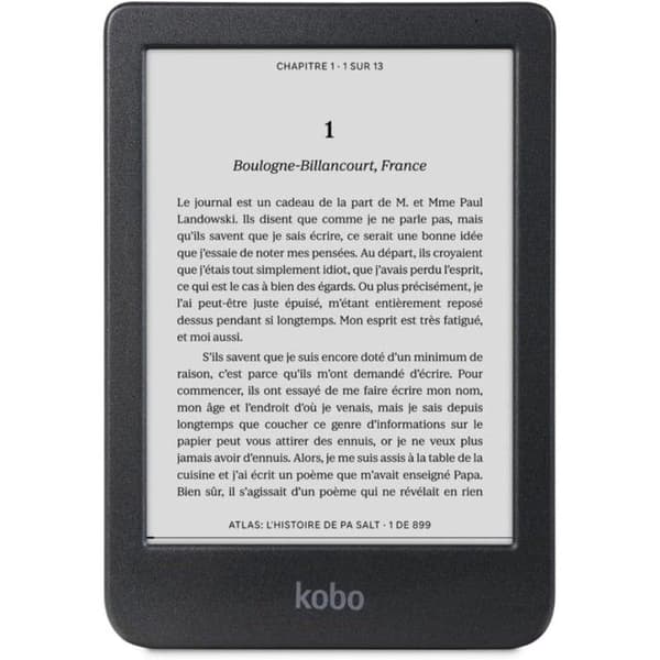 eReader - Kobo - Clara BW - 6" Touchskärm - ComfortLight Pro - Vattentålig IPX8 Svart