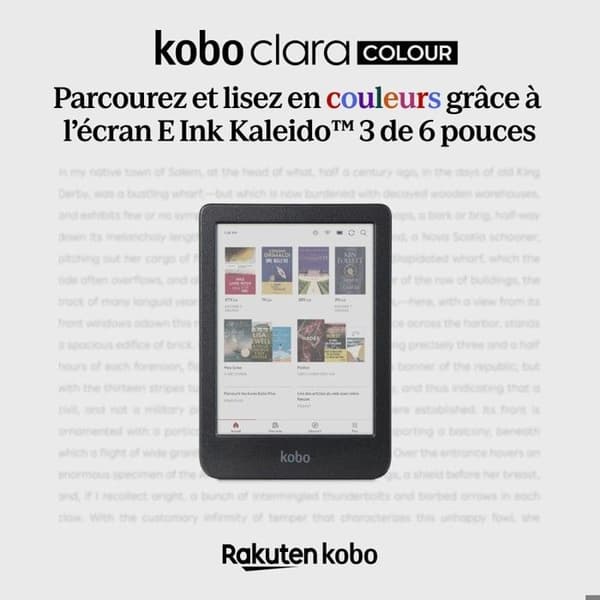 eReader - Kobo - Clara Colour - 6" E Ink Kaleido 3 - Vattentålig IPX8 - 16 GB lagring