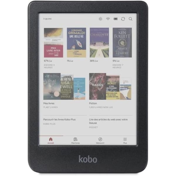 eReader - Kobo - Clara Colour - 6" E Ink Kaleido 3 - Vattentålig IPX8 - 16 GB lagring