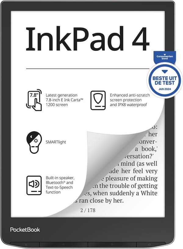 Pocketbook eReader - Stämpeldyna 4 Stardust Silver