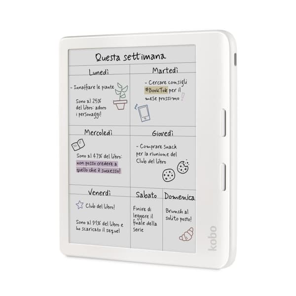 Rakuten Kobo Libra Color lector de libros electrónicos Pantalla táctil 32 GB Wifi Blanco