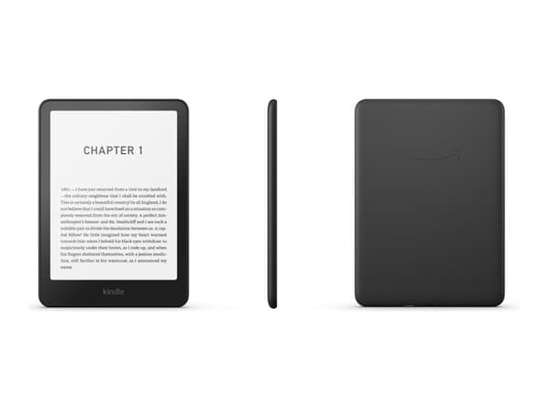 Amazon Kindle Paperwhite - 12. sukupolvi - e-kirjojen lukulaite - 16 GB - 7" yksivärinen Paperwhite - kosketusnäyttö - Bluetooth, Wi-Fi - musta - luk