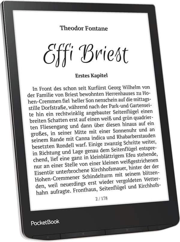 PocketBook InkPad 4 e-boksläsare Pekskärm 32 GB Wi-Fi Svart, Silver