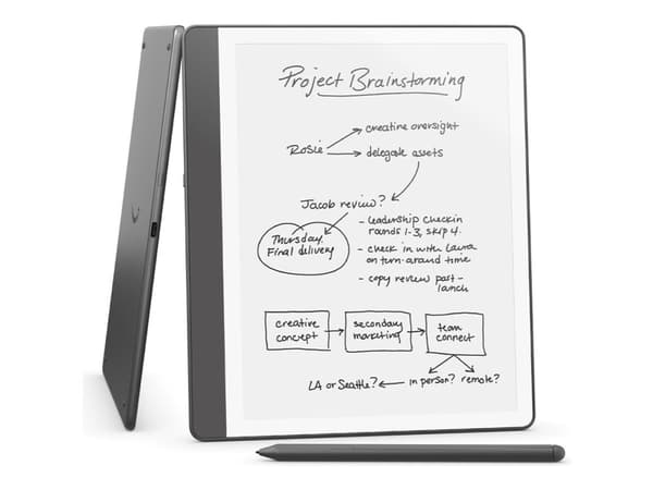 Amazon Kindle Scribe, 25.9 cm (10.2"), E Paper, AZW, AZW3, DOC, DOCX, EPUB, HTML, MOBI, PDF, PRC, RTF, TXT, AAX, BMP, GIF, JPEG, PNG, 16 GB Antrasiitti