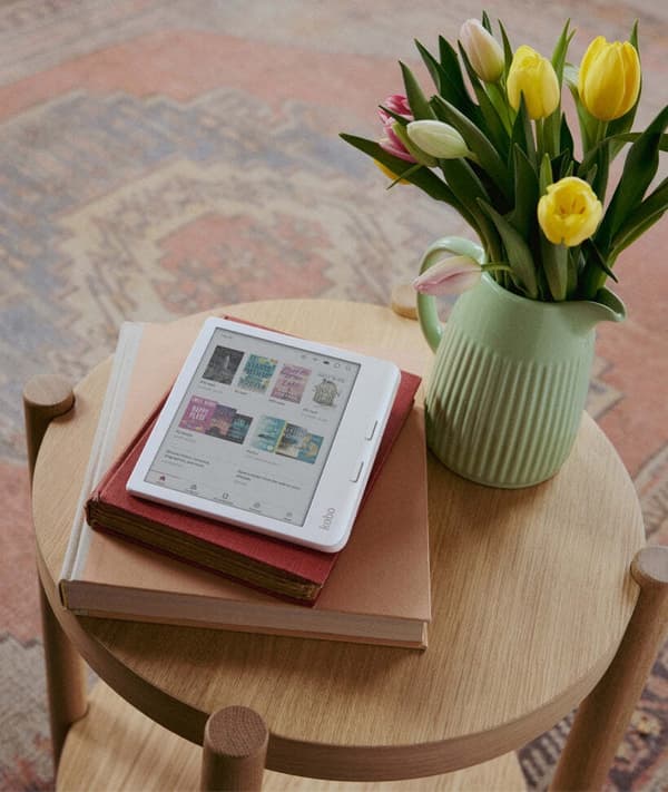 Kobo Libra Colour 7" e-bokleser, hvit