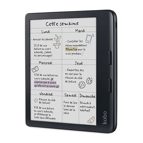 eReader - Kobo - Libra Colour - Färgskärm E Ink Kaleido 3 - 7 tum - Vattentålig IPX8 Svart