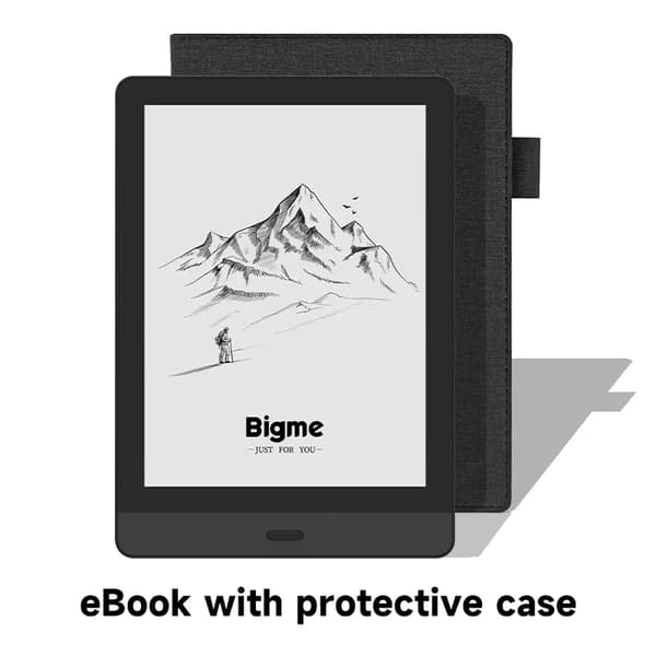 Bigme eBook Reader, 6-tommer skærm, quad-core ydeevne,LÆS, e-Bog Læser+Cover Sæt