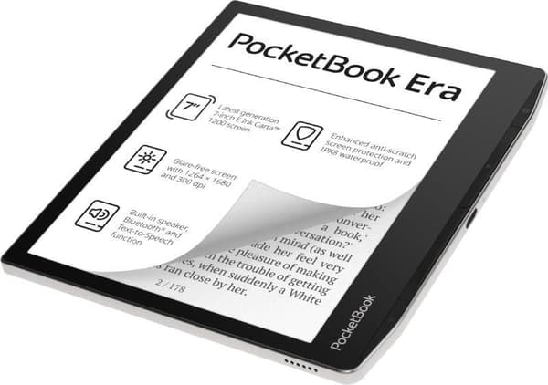 PocketBook 700 Era Silver - 17,8 cm (7") - E Ink Carta - 1264 x 1680 pixels - ACSM - DOCX - DjVu - PRC - EPUB DRM - MOBI - RTF - FB2 - FB2.ZIP - PDF -