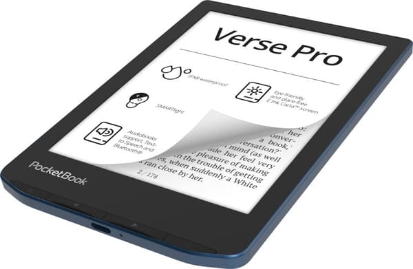 PocketBook Verse Pro e-boksläsare Pekskärm 16 GB Wi-Fi Svart, Blå