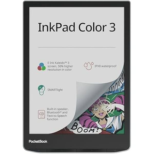 PocketBook InkPad 743 Color 7,8" 32GB Wi-Fi e-läsare - Stormy Sea Svart, Grå