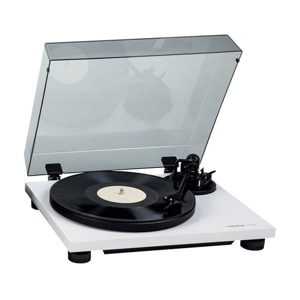 Vinyl skivspelare - Reloop - TURN2 WHITE - Höger arm - Träfinish - Hifi Ortofon OM10