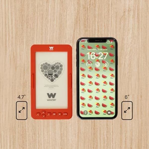 Woxter E-Book Scriba 195 S - 4,7 tums blå kompakt elektronisk bokläsare (960x540, pärlvit skärm i e-LIK, epub,
