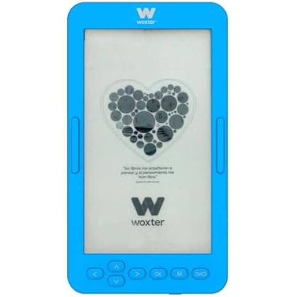 Woxter E-Book Scriba 195 S - 4,7 tums blå kompakt elektronisk bokläsare (960x540, pärlvit skärm i e-LIK, epub,