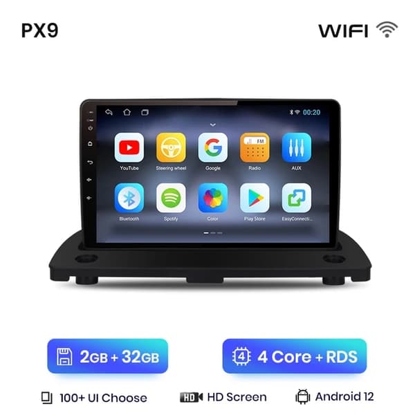 OBD2 Scanner, Online Opgradering, Ubegrænsede VIN-numre, 4G-WIFI 2-32GB