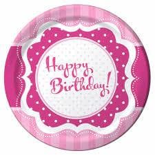 Happy Birthday Assiett / Tallrik 8-pack