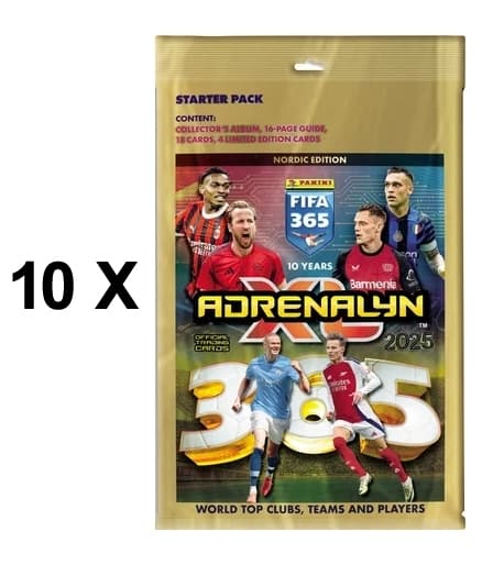 10 kpl Panini FIFA 365 Adrenalyn XL 2025