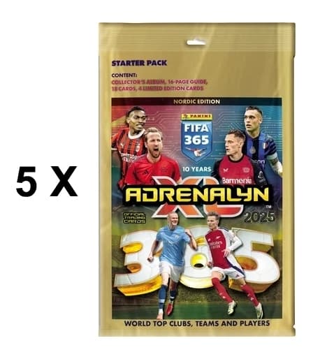 5 kpl Panini FIFA 365 Adrenalyn XL 2025