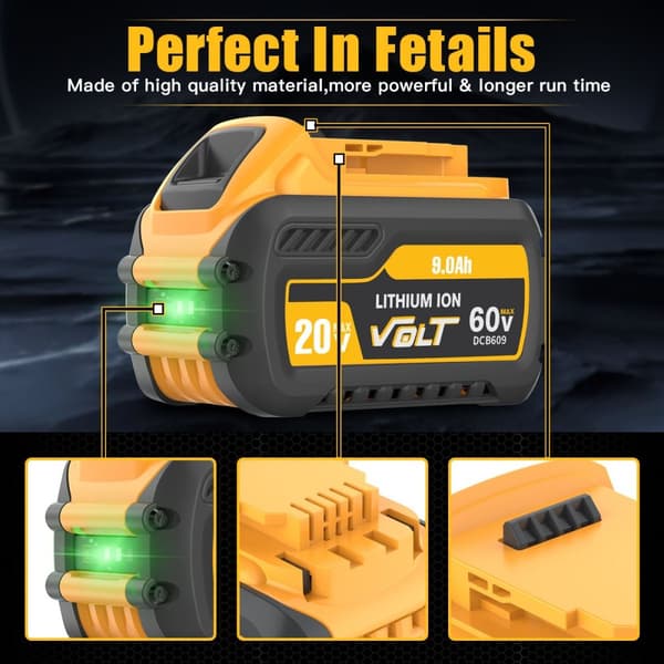 DeWalt Litiumbatteri, 20V/60V MAX, 30Ah-90Ah, 1 st 60Ah 20V