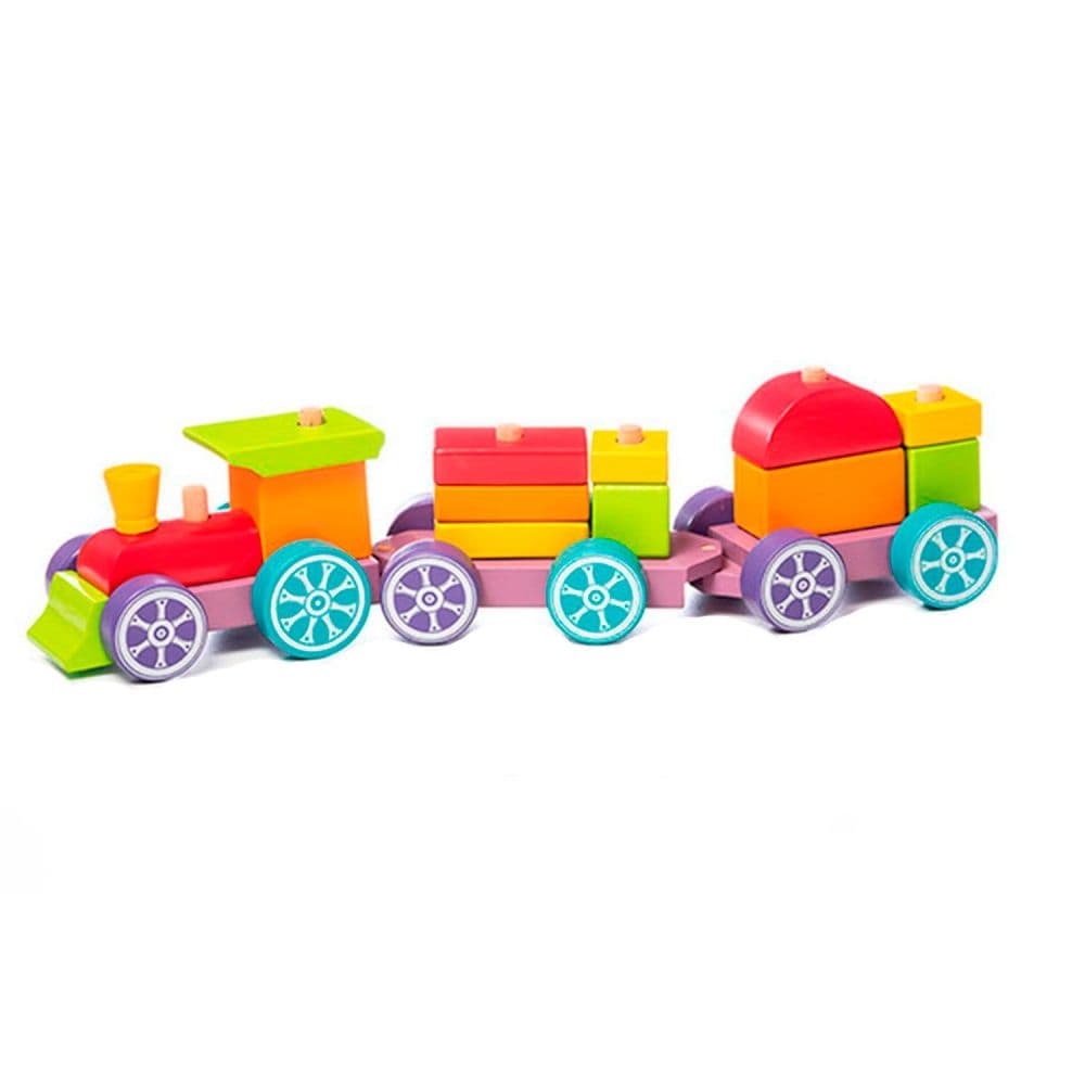 Trä klosståg Rainbow express