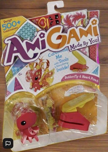 Amigami Pink Butterfly And Heart Punch
