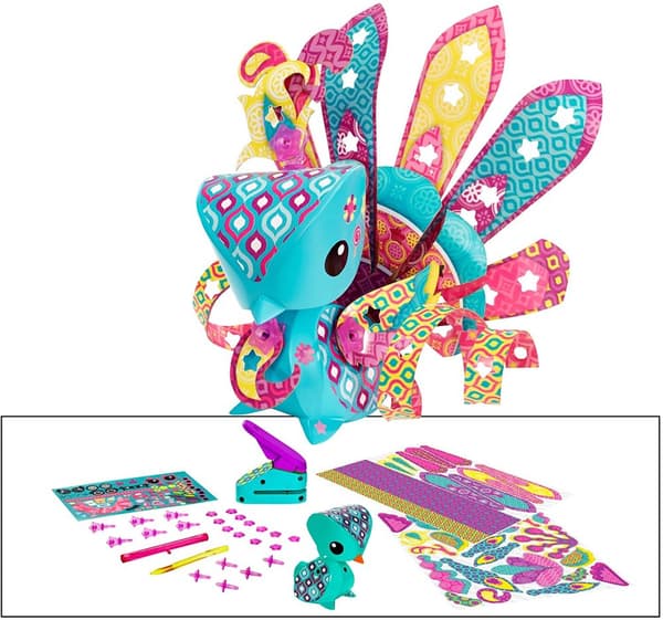 AmiGami Blue Peacock And Star Punch Creative Toy