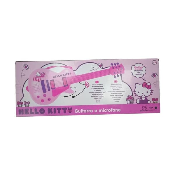 Gitarr för barn Hello Kitty Elektronik Mikrofon Rosa