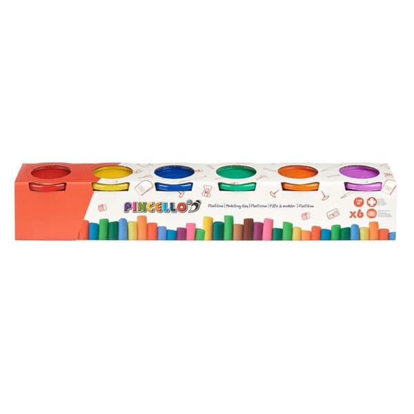 Modellera Spel Pincello 504 Gul Blå Röd Grön Purpur Orange (12 antal)