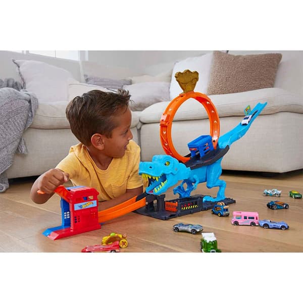 Hot Wheels T-rex-bilens Udfordring City Blå