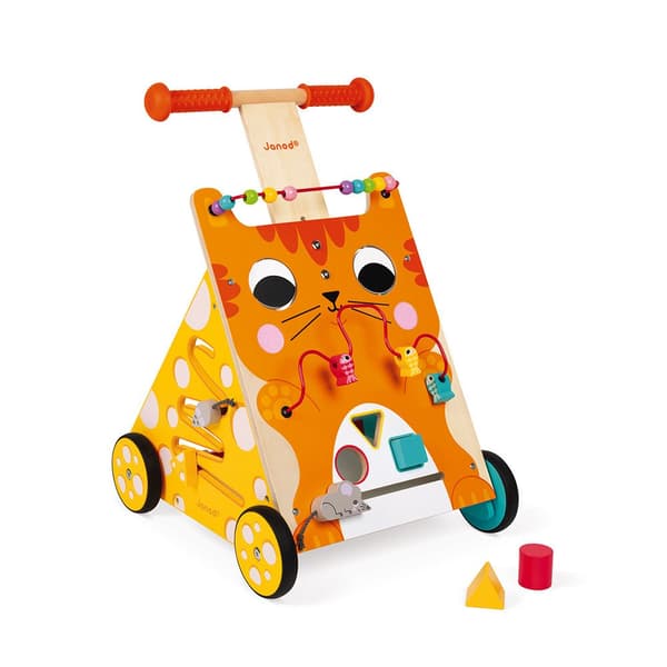 Janod Multi-aktivitet Cat Baby Walker Flerfarvet 12 Months-3 Years