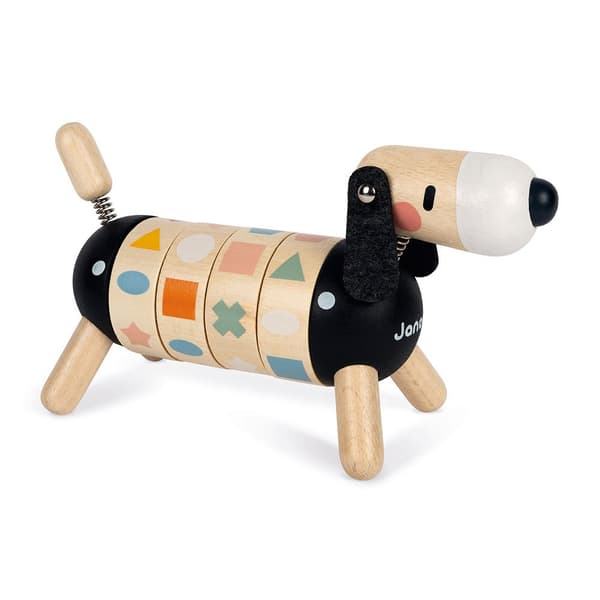 Janod Søde Kokon Former Og Farver Hund Beige,Sort 2-5 Years