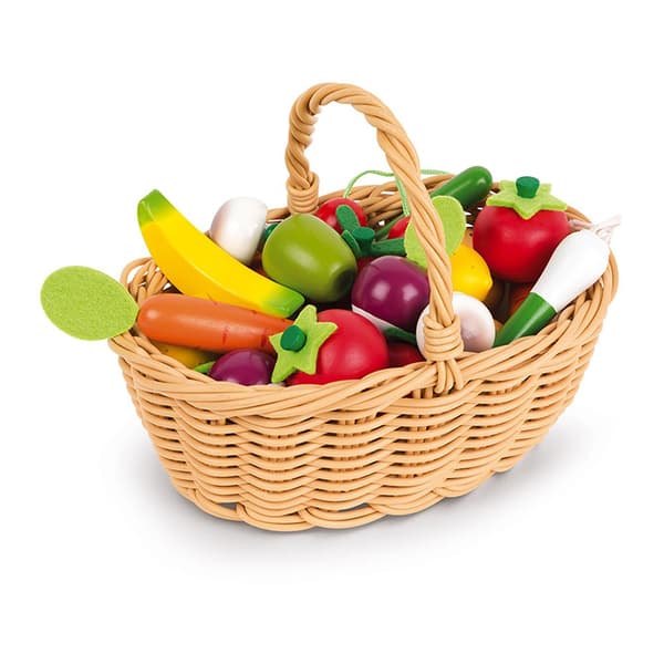 Janod 24 Pieces Fruits And Vegetables Basket Flerfärgad 3-8 Years