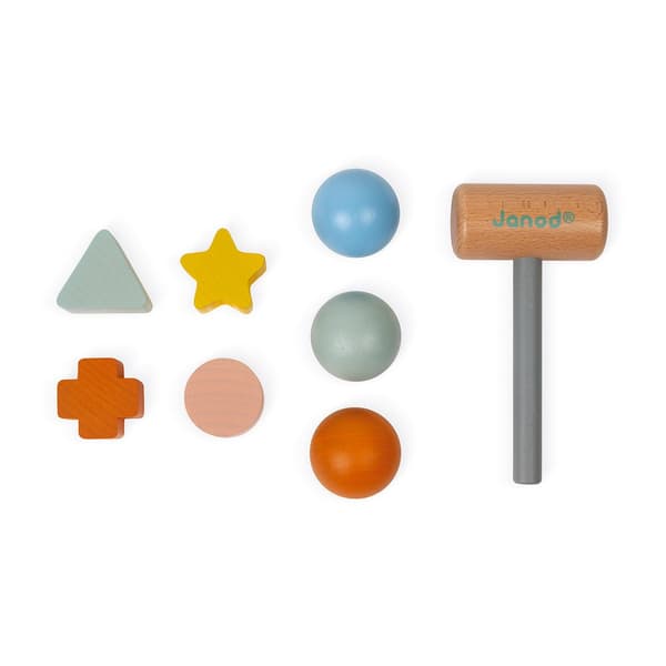 Janod Sweet Cocoon 2 In 1 Pica Balls And Nestable Flerfarvet 1-3 Years