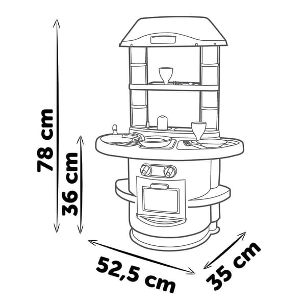 Smoby Keittiö Nova Hopeinen