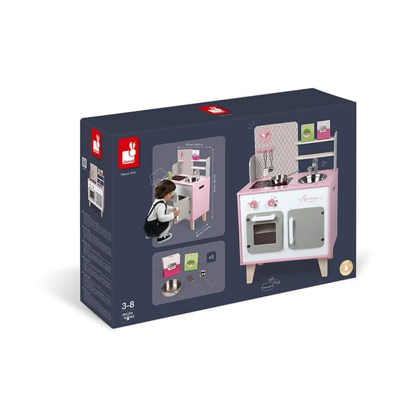 Janod Macaron Cooker Hvid,Rosa 3-8 Years