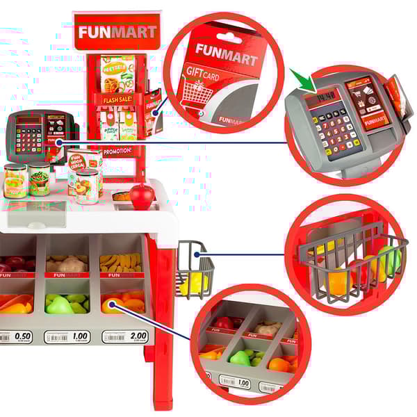 Color Baby Supermarket-lelu Tarvikkeineen. Valo Ja Äänet Monivärinen