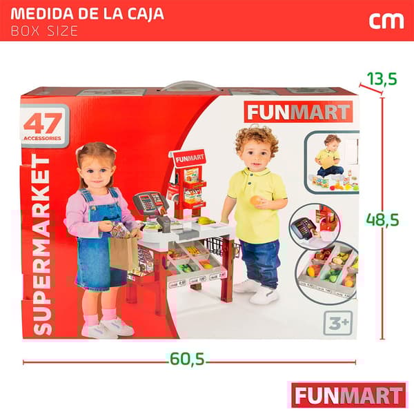 Color Baby Supermarket-lelu Tarvikkeineen. Valo Ja Äänet Monivärinen